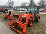2016 KUBOTA B3030 TRACTOR WITH LA403 LOADER ATTACHMENT, 3PT, PTO, CAB, TURF TIRES, 4WD, 958 HOURS SH