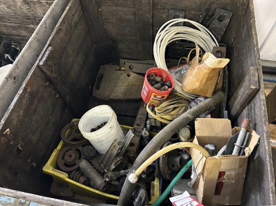 MISC. PULLEYS, SPROCKETS, PTO PARTS, BRUSH HOG BLADES, AND MORE