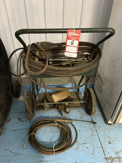 TORCH CART WITH TORCHES, HOSE & GAUGES