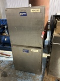 STAINLESS STEEL CABINET WITH ELECTRIC GRINDERS, GRINDING DISCS, WIRE WHEELS