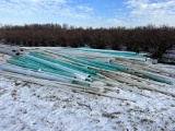LARGE PILE OF PVC IRRIGATION PIPE, ASSORTED SIZES