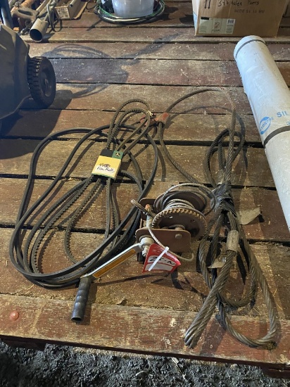 CABLE, HAND WINCH, ASSORTED BELTS