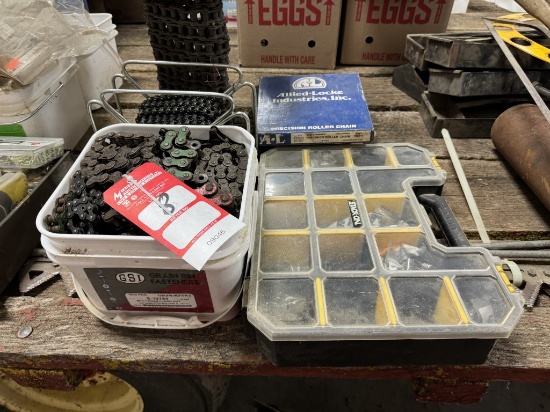 ASSORTED ROLLER CHAIN & MASTER LINKS