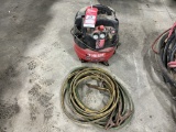 HUSKY AIR COMPRESSOR, JUMPER CABLES & TORCH HOSE