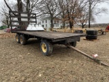 HAY WAGON WITH REAR RACK, 18' X 8'