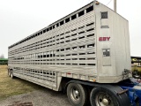 1992 EBY TANDEM AXLE LIVESTOCK TRAILER, 66,000 GVWR, ALUMINUM, 2 LEVELS, VIN: 4AZL04822N1001667