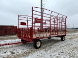 NEW EZ TRAIL KICKER HAY WAGON, EZ TRAIL 890 RUNNING GEAR, 18' X 9', TELESCOPING TONGUE (CP-49666)
