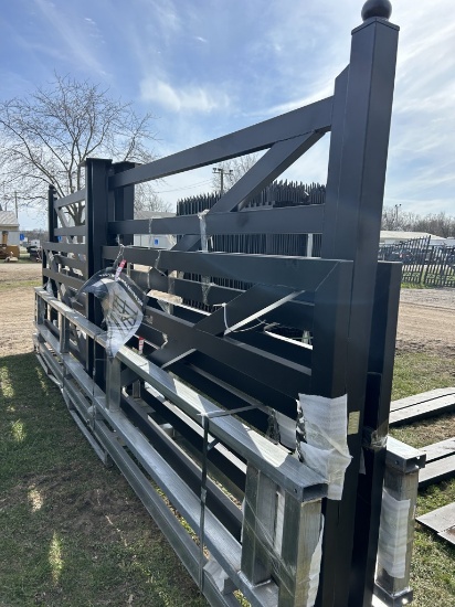 STEELMAN 20' FARM METAL GATE, 5' HIGH ON THE ENDS