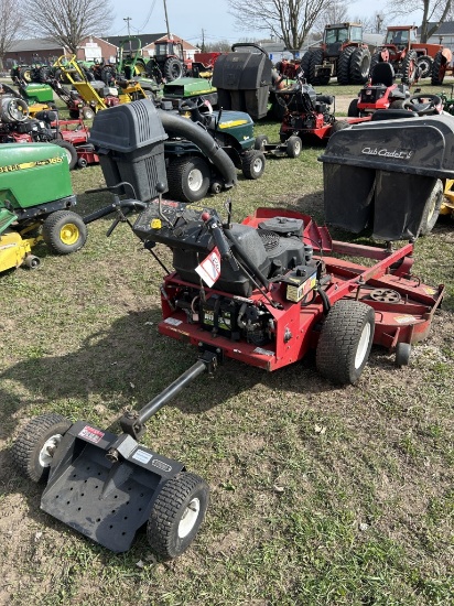 EXMARK COMMERCIAL 60 WALK BEHIND MOWER WITH SULKY CART, KOHLER GAS ENGINE, 60'' DECK