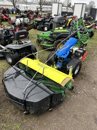 PROFESSIONAL BCS852 SWEEPER WITH 48'' BROOM AND GUARD, AND 42'' POWER SWEEPER WITH GUARD, HONDA 390 