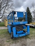 2013 GENIE GS3369RT SCISSOR LIFT, KUBOTA DUAL FUEL ENGINE, 4WD, SINGLE DECK, FOAM FILLED TIRES, OUTR