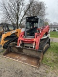 2020 TAKEUCHI TL12 V2 RUBBER TRACK SKID STEER, HIGH FLOW, TURBO, 17'' TRACKS, 66'' BUCKET, 1549 HOUR