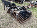 JOHN DEERE 9' GRAPPLE BUCKET, SKID STEER MOUNT, S/N: T0GT80X700181