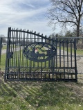 NEW GREAT BEAR BI-PARTING IRON GATE WITH DEER ART IN THE MIDDLE, 20'