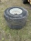 11.00-16 IMPLEMENT TIRES ON 8-BOLT RIMS (2 QTY.)