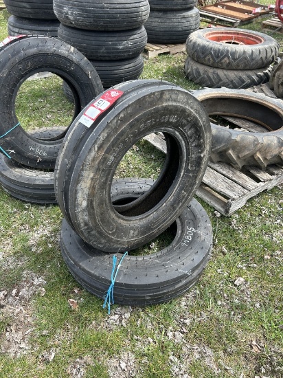3-RIB TRACTOR TIRES, 6-PLY, NEW (2 QTY.)