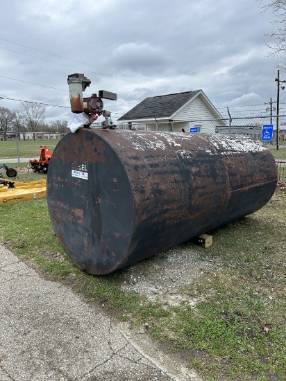 2000-GALLON DIESEL TANK, 3/4 HP ELECTRIC PUMP
