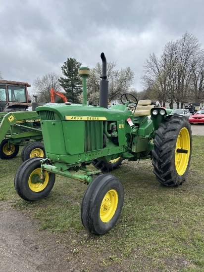 JOHN DEERE 3010 TRACTOR, 3PT, PTO, 2-REMOTES, GAS ENGINE, 15.5-38 REAR TIRES