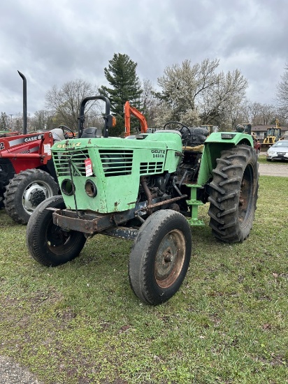 DEUTZ D 60-06 TRACTOR, 3PT, PTO, 1-REMOTE, DIESEL, 15.5-38 REAR TIRES, 8906 HOURS SHOWING