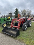 CASE JX 1080U TRACTOR WITH CASE LX252 LOADER, 3PT, PTO, 2-REMOTES, 4X4, 5.9L CUMMINS, NEW 16.9-30 RE