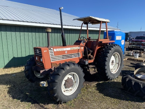 HESSTON, MODEL DT100-90, 4-WD DIESEL TRACTOR, 6080 HOURS SHOWING, 3 PT., 540 PTO, 2 REMOTE PORTS, 6 