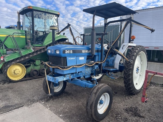 FORD NEW HOLLAND 3415 TRACTOR WITH SPRAYER ARMS, ROW CROP, 3PT, PTO, 8.3R44 REAR TIRES, 3511 HOURS S