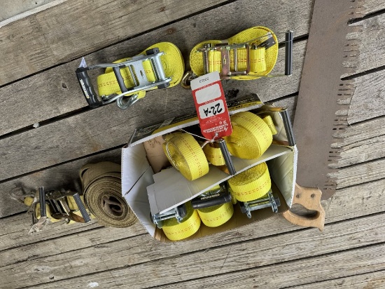 ASSORTED NEW RATCHET STRAPS, APPROX 7