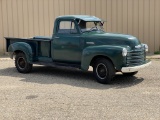 1952 CHEVROLET 3600 SERIES 3/4 TON TRUCK, INLINE 6-CYLINDER GAS ENGINE, 4-SPEED MANUAL TRANSMISSION,