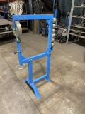 ENGLISH WHEEL, NEW IN GRATE, GREEN, (BLUE PICTURED IS FOR REFERENCE ONLY) (WAYLAND)