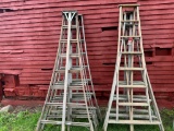 WOODEN 8' ORCHARD LADDERS (7)