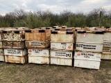 METAL CRATES, FORKABLE, 44'' X 40'' X 32'' TALL (36 QTY.)
