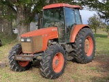 KUBOTA M105S TRACTOR, 4WD, 3PT, NO TOP LINK, PTO, 2 REMOTES, CAB, 18.4R34 REAR TIRES, 13.6-24 FRONT 