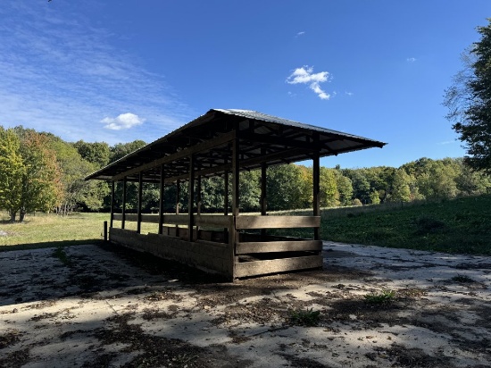 WINTER HAY FEEDING SHED. BUYER IS RESPONSIBLE FOR REMOVAL. MUST BE MOVED OFF THE REAL ESTATE BY THE 