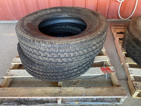 FIRESTONE TRANSFORCE AT LT 245-75R17 TIRES, LOAD RANGE E (2 QTY.)