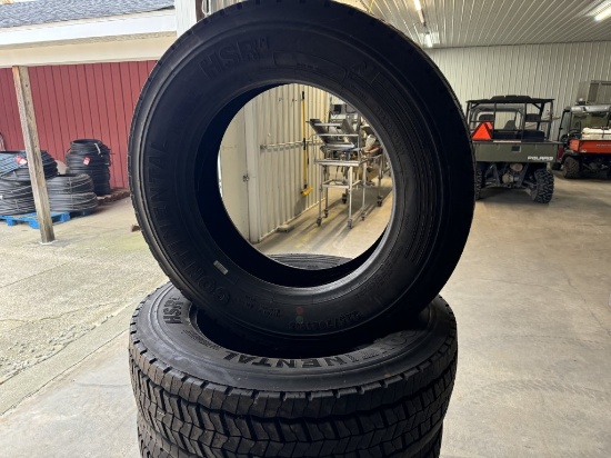 CONTINENTAL 225/70R19.5 TIRES (6) APPROX. 10,000 MILES