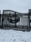 NEW 20' BI-PARTING GATE WITH ELK PICTURE