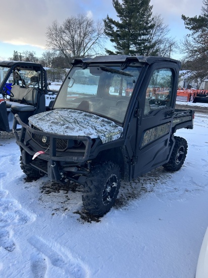 2019 JOHN DEERE XUV 835 UTV GATOR, ENCLOSED CAB, 3-CYLINDER GAS ENGINE, POWER DUMP BED, 16,617 HOURS