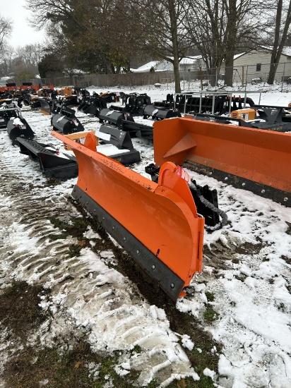 SNOW PRO 8' SNOW BLADE, HYDRAULIC ANGLE, CONVERTS TO PUSHER BLADE BY SWINGING SIDE PANELS INTO PLACE
