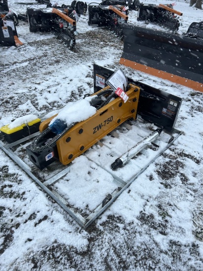 NEW WOLVERINE ZW-750 CONCRETE BREAKER, SKID STEER MOUNT