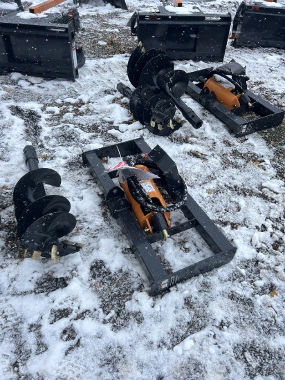 NEW WOLVERINE SKID STEER AUGER ATTACHMENT, 12'' & 18'' BITS