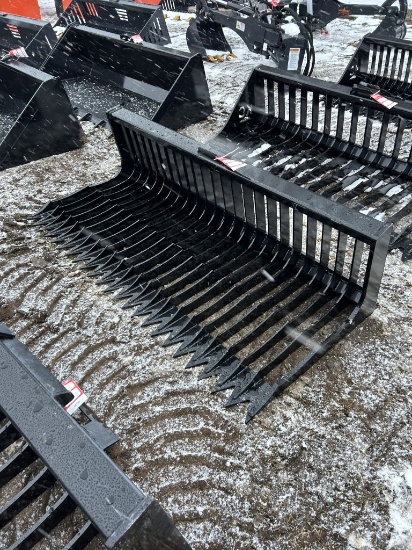 SKID STEER SKELETON/ROCK BUCKET, 72'' WIDE, LOW SIDES