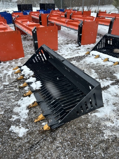 NEW LANDHONOR 78'' ROCK BUCKET, SKID STEER QUICK ATTACH