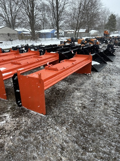 SKID STEER 10' SNOW PUSHER, BOLT ON CUTTING EDGE