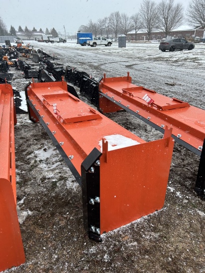 SKID STEER 10' SNOW PUSHER, BOLT ON CUTTING EDGE