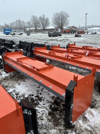 SKID STEER 10' SNOW PUSHER, BOLT ON CUTTING EDGE