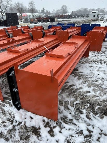 SKID STEER 10' SNOW PUSHER, BOLT ON CUTTING EDGE
