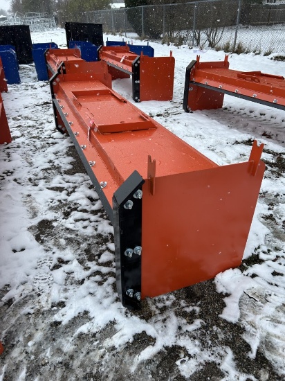 SKID STEER 10' SNOW PUSHER, BOLT ON CUTTING EDGE