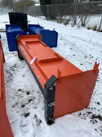 SKID STEER 8' SNOW PUSHER, BOLT ON CUTTING EDGE