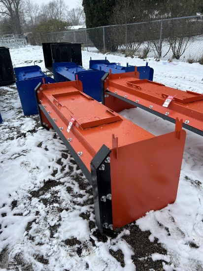 SKID STEER 8' SNOW PUSHER, BOLT ON CUTTING EDGE