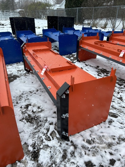 SKID STEER 8' SNOW PUSHER, BOLT ON CUTTING EDGE